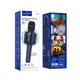 Караоке микрофон HOCO Shine karaoke microphone L24 |BT5.4, USB/TF/AUX, RGB| Blue - изображение 4
