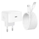 Адаптер сетевой HOCO C to C cable Speed single port PD charger set C161A |1Type-C, 40W/3A, PD/QC| - изображение 4