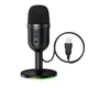 Мікрофон провідний настільний Hoco L25 right USB desktop microphone Black - изображение 1