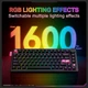 Клавіатура Onikuma Tri Mode Mechanical RGB gaming keyboard 81 Keys MT706 |2.4G/BT/Type-C, ENG Layouts| Black - зображення 6
