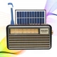 Портативний FM радіоприймач МЕІЕR МD 52І BT FM радіо програвач з флешкою USB на акумуляторі з сонячною батареєю з ліхтариком з повербанком з Bluetooth Блютуз, - изображение 2