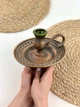 Подсвечник-блюдце 9 см для дома керамический Светлица Коричневый - изображение 2