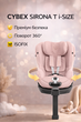 Автокресло детское автолюльки для новорожденных Cybex Platinum Sirona Ti с базой ISOFIX в машину для младенцев от 0 до 4-х лет Peach Pink - изображение 3