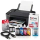 Кольоровий струменевий принтер Canon PIXMA TS3750+ картриджі PG-545 CL-546, чорнила Barva 4х100 мл, кабель USB,Фотопапір глянцевий 200 г/м2, 10x15 см, 20 арк. рідина для прочистки друкуючої головки Barva - изображение 1