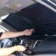 Автомобільна сонцезахисна шторка-зонтик 78х136см для захисту від сонця захисна автошторка для лобового стекла автомобіля - зображення 11