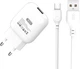 Мережевий зарядний пристрій XO L37 charger with micro cable White (XO-L37+M) - зображення 1
