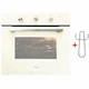 Духова шафа газова Luxor Qualität BG 60 GIO Rustik Grill конвектор, бежеве скло + прихватка для деко в подарунок - зображення 1