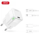 Мережевий зарядний пристрій XO CE06 PD 30W GaN lamp display fast Charger with TYPE-C cable White (XO-CE06+C) - зображення 1