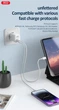 Мережевий зарядний пристрій XO CE07 Dual PD 35W GaN lamp display fast Charger White (XO-CE07) - зображення 3