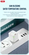 Мережевий зарядний пристрій XO CE06 PD 30W GaN lamp display fast Charger with TYPE-C cable White (XO-CE06+C) - зображення 6