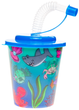 Zestaw kubków Duckiez Podwodny świat ze słomką i niebieską pokrywką 250 ml 12 szt (5413247181749) - obraz 1