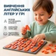 Развивающая игрушка Монтессори Пазл-вкладыш Азбука английский (Алфавит) / Детский обучающий сортер для изучения букв 230х230 мм grey/orange - изображение 3