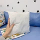 Бортики-подушки для хлопчика у дитяче ліжечко 6 шт Oh My Kids “Різнокольорові будівельні машини” сатин блакитний - зображення 8
