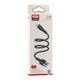 Кабель USB XO NB230 Rock Series сила струму 2.4A USB to Lightning 1m Чорний - зображення 3