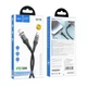 Кабель USB Hoco U115 Transparent PD20W With Display Type-C to Lightning 1.2m Чорний - зображення 2