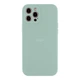 Чохол Silicone Case Full Size with Frame для iPhone 12 Pro Max 64.Light Cyan - изображение 1