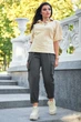Жіночі брюки plus size з тканини тіар з високою посадкою Seventeen 2XL Зелений (2000000153773) - зображення 3