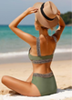 Жіночий купальник FS High Waist Bikini XXL Оливковий (9324) - зображення 2