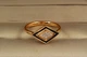 Кільце Xuping Jewelry Ромб з чорнінням р 19 золотисте - зображення 2