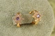 Серьги детские Xuping Jewelry снежинка с фиолетовым камнем 1,2 см золотистые - изображение 2