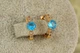Серьги детские Xuping Jewelry колечки с голубым камнем 1,2 см золотистые - изображение 1