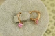 Серьги детские Xuping Jewelry Очарование с розовым камнем 1,5 см золотистые - изображение 2