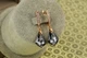 Серьги подвески Xuping Jewelry Греза Сваровски черный камень 3,5 см золотистые - изображение 1