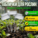 Табличка для рослин 25x6,6 см бірка алюмінієва для кущів квітів дерев водостійка ярлик уф-стійка 10шт. - зображення 1