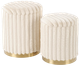 Zestaw 2 puf Halmar Fido V-CH-FIDO-PUFA-KREMOWY Kremowy / Zloty (5905248137011) - obraz 1