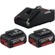 Набор аккумулятор + зарядное устройство Bosch 2xGBA 18Вх4.0Ah + GAL 18V-40 (1.600.A01.9S0) - изображение 1