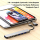 Адаптер-Хаб 8 в 1 USB Type-C, мультифункціональний концентратор, Hub, кардрідер, перехідник, розгалужувач - зображення 4