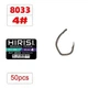 Рыболовные крючки из высокоуглеродистой нержавеющей стали №4 Hirisi (8033) 50 шт - изображение 1