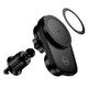Автомобільний тримач із бездротовою зарядкою Hoco HW36 electric rotating magnetic wireless 15W Black - изображение 2