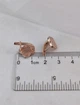 Серебряные серьги 925 пробы в стиле Van Cleef (Ван Клиф) клевер с белыми камушками (ЛПЧ-4021б) - изображение 5