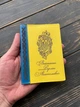 Обкладинка для паспорта шкіряна з індивідуальним гравіюванням Жовто-синя - зображення 4