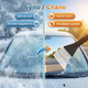 Скребок для скла від льоду 25 см frostclean пластиковий з зубцями і теплою поролоновою ручкою сірий - зображення 5