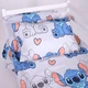 Простынь MirSon Полуторная 150х220 см Kids Time 17-0911 Stitch Vibes Beige Бязь (2200012554470) - изображение 2