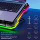Охлаждающая подставка для ноутбука MOOJAY C51 RGB с турбовентилятором, подставка для ноутбука 14-19 дюймов, кулер для ноутбука - изображение 5