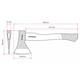 Топор 600 г, ручка пекан, 48-57 HRC INTERTOOL HT-0256 (20870) - изображение 6