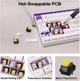 Магнітна ігрова клавіатур AULA HERO 84 HE White-purple - зображення 7