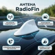 Автомобильная активная антенна «Плавник» RadioFin, белая - изображение 1