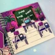 Monster High school монстер хай гра на ліпучках липучках альбом книжка тока бока - изображение 5