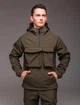 Мужская куртка - анорак Softshell демисезонная хаки M 2268 - изображение 1