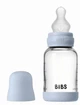 Скляна BIBS Baby Glass Bottle дитяча пляшечка з силіконовою соскою - 120 ml - Baby Blue - изображение 3