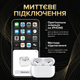 Навушники бездротові з активним шупопоглинанням Air Pro 2nd gen бездротові Bluetooth навушники з магнітним зарядним чохлом MagSafe та бездротовою зарядкою миттєве підключення White Kayfovo AE2GN - зображення 2