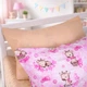 Простынь MirSon Полуторная 150х220 см 17-0923 Tiny Giraffes Pink Бязь (2200012572610) - изображение 5