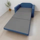 Кресло мягкое раскладное Tobi Sho Максиан рогожка Bahama Синий/30, 940х850х830 мм - изображение 3