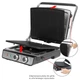 Электрический контактный гриль Profi Cook PC‑KG 1029, 2000Вт, регулируемый термостат, съемные панели, барбекю‑открытие 180° - изображение 5