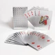 Голографічні гральні карти для покеру Luxury Poker Cards Silver 54 шт - зображення 3
