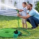 Шланг для полива растяжной Хhose в растянутом состоянии 15 м + садовые перчатки с когтями - изображение 2
